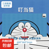加热鼠标垫大号发热暖桌垫办公室电脑桌学生写字发热垫防水防滑垫 叮当猫（三档智能定时款）