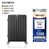 新秀丽（Samsonite）行李箱20英寸拉杆箱时尚竖条纹旅行箱包黑色GU9密码登机箱
