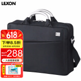乐上（LEXON）电脑包手提单肩包男士商务苹果笔记本包14英寸简约出差公文包蓝黑