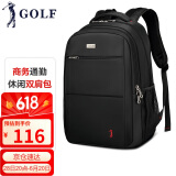 高尔夫（GOLF）商务休闲双肩包男士15.6英寸笔记本电脑包大容量背包男女学生书包