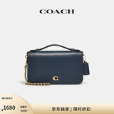 蔻驰（COACH）【专享直降】女士BEA斜挎包休闲通勤高级感简约复古夏季女包 丹宁色