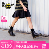 马丁（DR.MARTENS）2976 YS男女款春季舒适百搭黄车线黑色女切尔西靴父亲节礼物 黑色 42