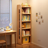 蔓斯菲尔（MSFE） 全实木儿童书架落地简约家用学生客厅置物多层架子简易靠墙书柜 【15MM松木六层-推荐】43*30*160