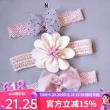 Auro Mesa宝宝头花婴儿发带花朵皇冠公主发饰儿童配饰礼盒满月百天周岁生日 N款