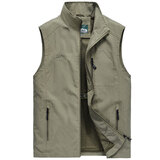 北狼盾马甲男薄款速干透气背心多口袋马夹9618 7988卡其色 L (适合125斤-140斤)