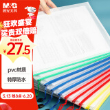 晨光(M&G)文具A4网格拉链袋办公文件袋资料袋学生试卷票据收纳拉边袋睿智系列10个装ADMN4068