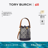 Tory Burch 汤丽柏琦 T MONOGRAM 迷你提花斜挎水桶包TB 80534 海军蓝 405