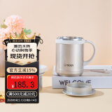 虎牌（TIGER）保温杯 办公型不锈钢真空杯茶滤网杯 水杯CWM-A035 350ml 金灰色NN 350ml
