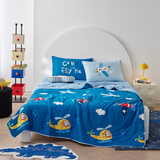 多喜爱家纺新品全棉可水洗机洗空调被夏凉被 卡通全棉空调被 【亲肤柔软 舒爽透气 】蓝色的梦 230*229cm