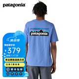 巴塔哥尼亚（Patagonia）男女情侣通勤短袖夏季P-6 Logo混纺棉休闲潮流户外透气T恤 38504 ABNB S