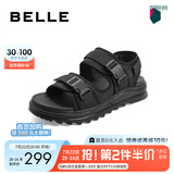 百丽舒适软底沙滩凉鞋男夏季休闲运动凉鞋A0742BL2 黑色 38 (240mm)