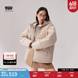 Levi's李维斯情侣冬季同款户外防寒保暖休闲松弛连帽羽绒服外套 卡其色 XL