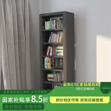豫正豫正家用学生现代简约书籍馆多层落地置物架钢制简易图书馆书架 磨砂黑单面六层2米高0.8m长主架