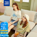 唐狮（TonLion）2025短袖T恤女半袖体恤chic宽松上衣