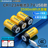 德力普（Delipow）USB充电电池CR123A锂电池3.7V 16340锂电池适用医疗仪器激光笔光固化灯夜视仪手电筒相机
