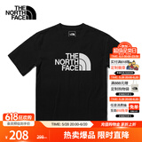北面（The North Face）【经典款】短袖T恤男宽松棉质半袖户外休闲舒适透气春夏上新款 JK3/黑色 M /170