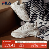 FILA 斐乐山丘鞋厚底鞋女鞋复古运动鞋秋户外休闲老爹鞋 棉花糖/朴色-MA 40