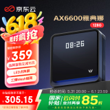 京东云无线宝AX6600雅典娜128G 边缘计算家用路由器 WIFI6 高通5核 1G内存 LED点阵屏 三频Mesh