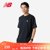 NEW BALANCE NB 官方短袖T恤男款运动休闲百搭纯色打底圆领上衣 BK MT41509 2XL