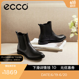 爱步（ECCO）靴子女 时尚潮流百搭冬季切尔西女靴牛皮粗跟短靴女 型塑266503 黑色26650301001 36