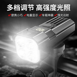 永久自行车前灯山地车装备配件强光迷你手电筒高亮户外夜骑行灯