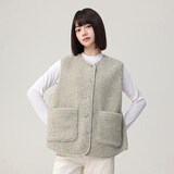 雪中飞马甲女春季百搭保暖摇粒绒无袖短外套 豆绿 L165（120-145斤）