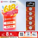 白象（WHITE ELEPHANT）CR2032纽扣电池5粒3V锂电池适用大众奥迪现代等汽车钥匙遥控器小米盒子耳温枪cr2032五粒一件包邮
