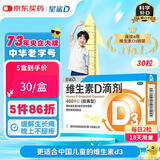 星鲨维生素d3滴剂（胶囊型）30粒 d3婴儿婴幼儿儿童维生素D促钙吸收长高新出生15天可吃非钙片