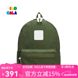 CILOCALA双肩包女M+号登山包校园电脑包大容量旅行包上班出游背包帆布书包 SPINACH