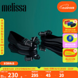 Melissa（梅丽莎）新品蝴蝶结圆头平底时尚简约休闲通勤女士单鞋子33633 黑色/银色 36