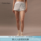 Calvin Klein内衣【摩登引力带】女士本命年ck家居外穿睡裤辣妹运动短裤QS5982 020-椰青灰 S