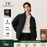 Teenie Weenie Men小熊男装羽绒服冬季衬衫式羽绒服保暖外套外套男 藏青色 M (170)
