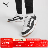 彪马（PUMA）经典复古熊猫配色百搭休闲板鞋男女同款REBOUND 369866 白-黑色-16 38.5