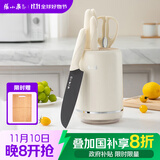 张小泉鎏影六件刀具套装 套刀 菜刀斩骨刀多用刀水果刀刀具全套 D300311