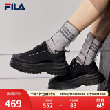 斐乐（FILA）女鞋帆布鞋LAVA胖胖底厚高底增鞋板鞋帆布鞋休闲鞋 黑-BK 39