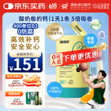Inne小金条钙镁锌 液体钙儿童维生素d3含K2 乳钙婴儿宝宝钙柠檬酸钙 【6月+】钙镁锌香橙味30条