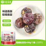 华田禾邦低脂杂粮粘豆包 400g*3袋12个 四种口味豆沙包速食儿童早餐半成品