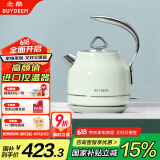 北鼎 Buydeem K203炫彩304不锈钢电水壶自动断电烧水 浅杉绿【国家补贴】