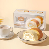 1号会员店 原味&伯爵红茶瑞士卷双拼 420g 6块 早餐下午茶生日蛋糕零食甜点