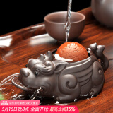 唐丰紫砂茶宠财源滚滚金蟾茶具茶盘摆件喷水寄宝金蟾茶桌配件 财源滚滚茶宠（宇辉同行同款）