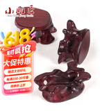 小雕匠紫檀木根雕实木工艺品印章底座戒指玉石核桃支架木托实木生日礼物 小号紫檀3-4cm