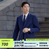 雅戈尔（YOUNGOR）套西上衣男227F款二粒单排扣修身版商务西服纯羊毛不易皱 藏青VOTX220227FIA上衣标准版 S 165/88A
