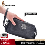 暇步士（Hush Puppies）男士手包轻奢高档品牌真皮商务手抓包2025新款头层牛皮双色手拿包 银灰色HA-1811711W-5813
