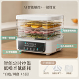 虹魅食品烘干机家用小型干果机水果蔬菜肉干肉类药材食物宠物零食冻干机风干机智能触控电烤箱 AI智能触控+一键设置【白色可视】 3层