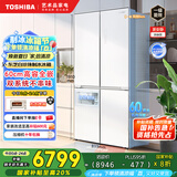 东芝（TOSHIBA）白珍珠549双系统60cm超薄零嵌式国家补贴十字双开四开门自动制冰电冰箱非大白梨GR-RF549WI-PM165