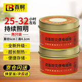 百舸（BAIGE）蜡烛应急防灾 停电照明蜡烛灯防水防风无烟蜡烛增温 易储存金属铁盒款80g 2个装