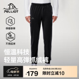 伯希和（Pelliot）户外抓绒裤男女春季摇粒绒保暖休闲卫裤长裤114311237黑L