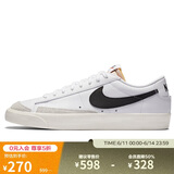 耐克NIKE板鞋男缓震经典BLAZER LOW '77休闲鞋DA6364-101白42