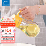 乐扣乐扣(LOCK&LOCK)大容量玻璃油壶可拆洗防滑油瓶酱油调味壶550ml黄色