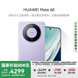 HUAWEI Mate 60 国家补贴500元 12GB+256GB 南糯紫 超可靠玄武架构 华为鸿蒙智能手机